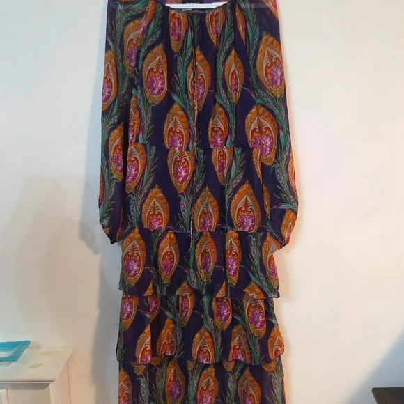 The Kooples silk floral maxi Sz M - Picture 10 of 13